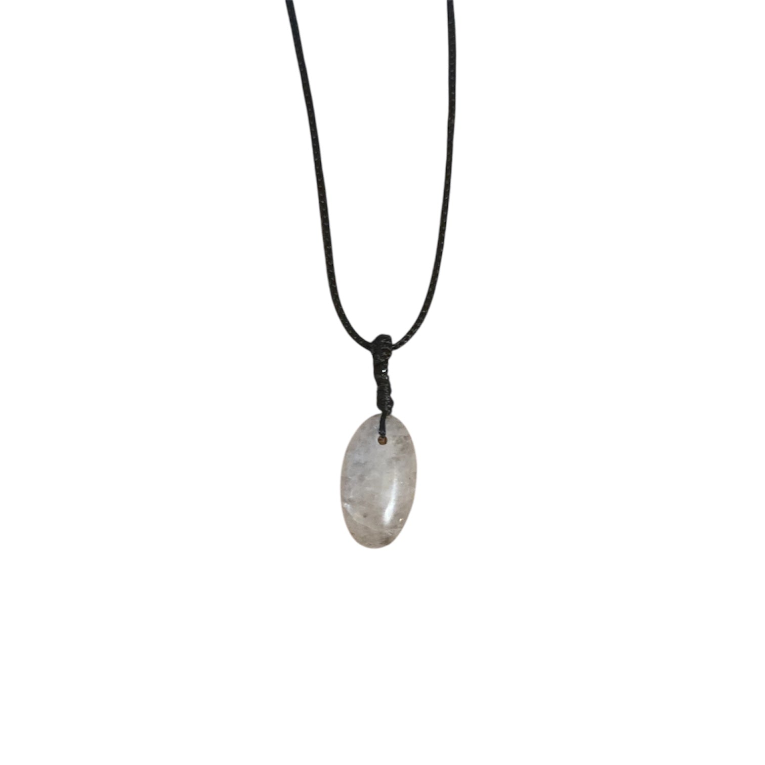 collier pierre naturelle | Pierre Quartz Fumé Oval