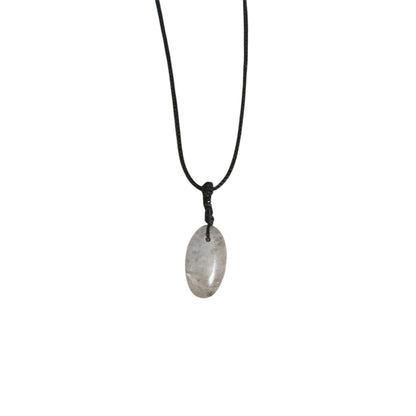collier pierre naturelle | Pierre Quartz Fumé Oval
