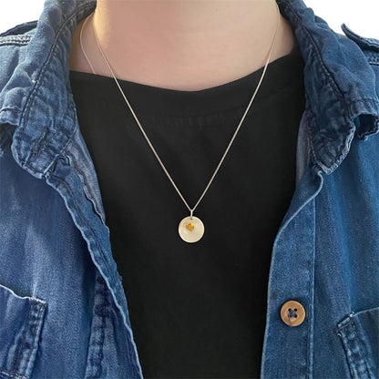 collier pierre naturelle Pierre Quartz citrine en Ovale 