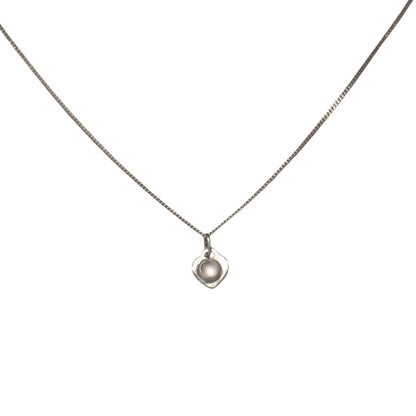 collier pour femme en argent cœur en quartz rose