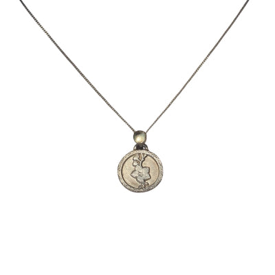 collier pour femme en argent fleur de cerisier en citrine