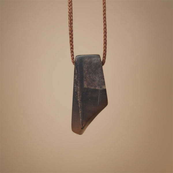collier resine bois naturel unique