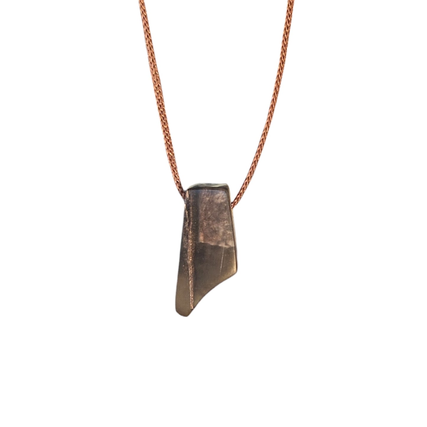 Collier rectangulaire / résine avec bois (RBC61)