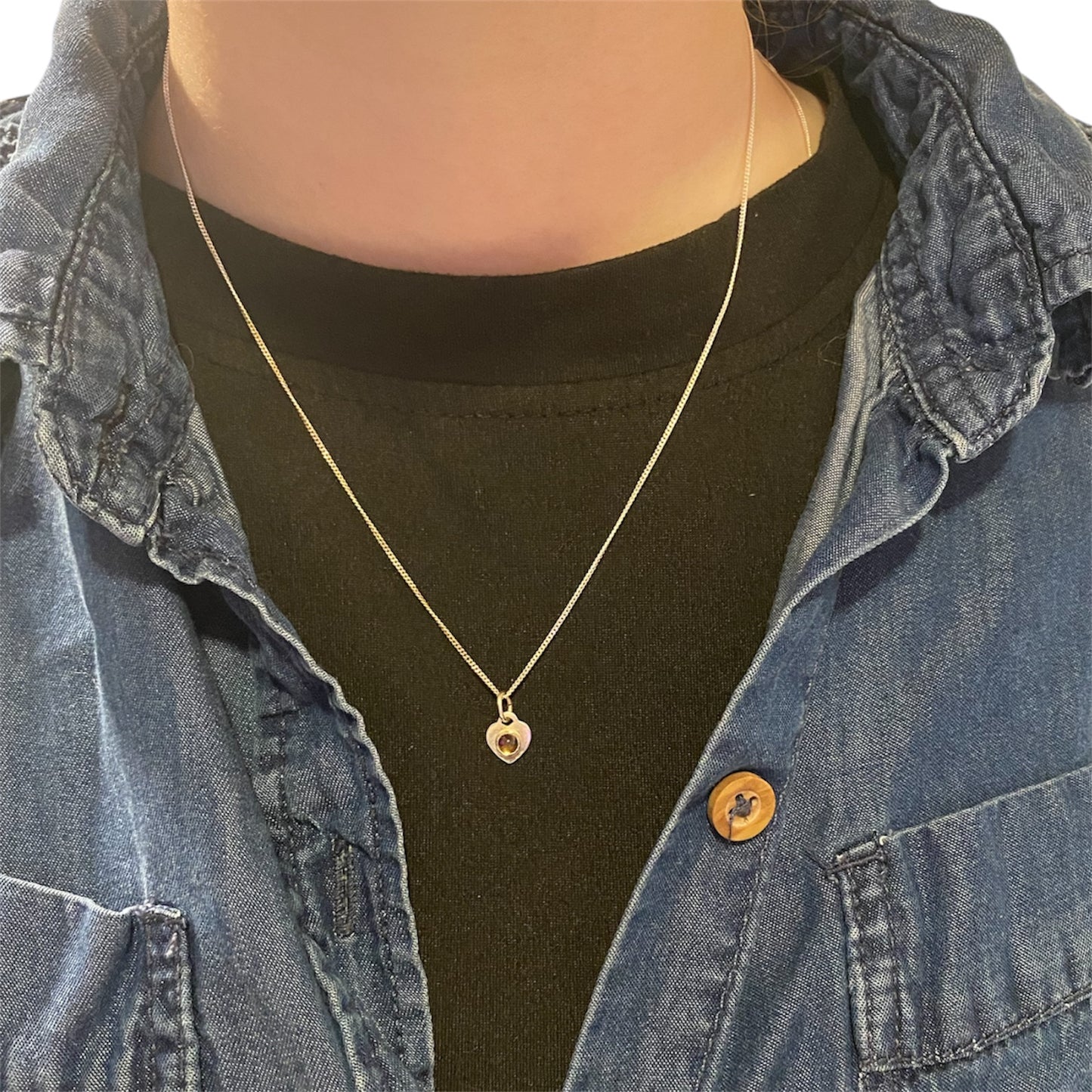 dimension collier 18 pouce quartz fumé