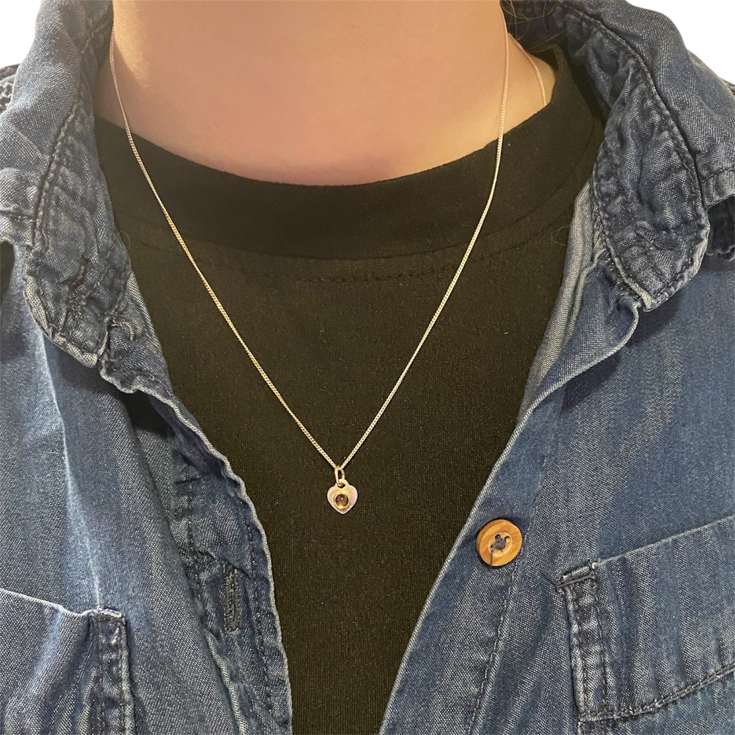 dimension collier 18 pouce quartz fumé