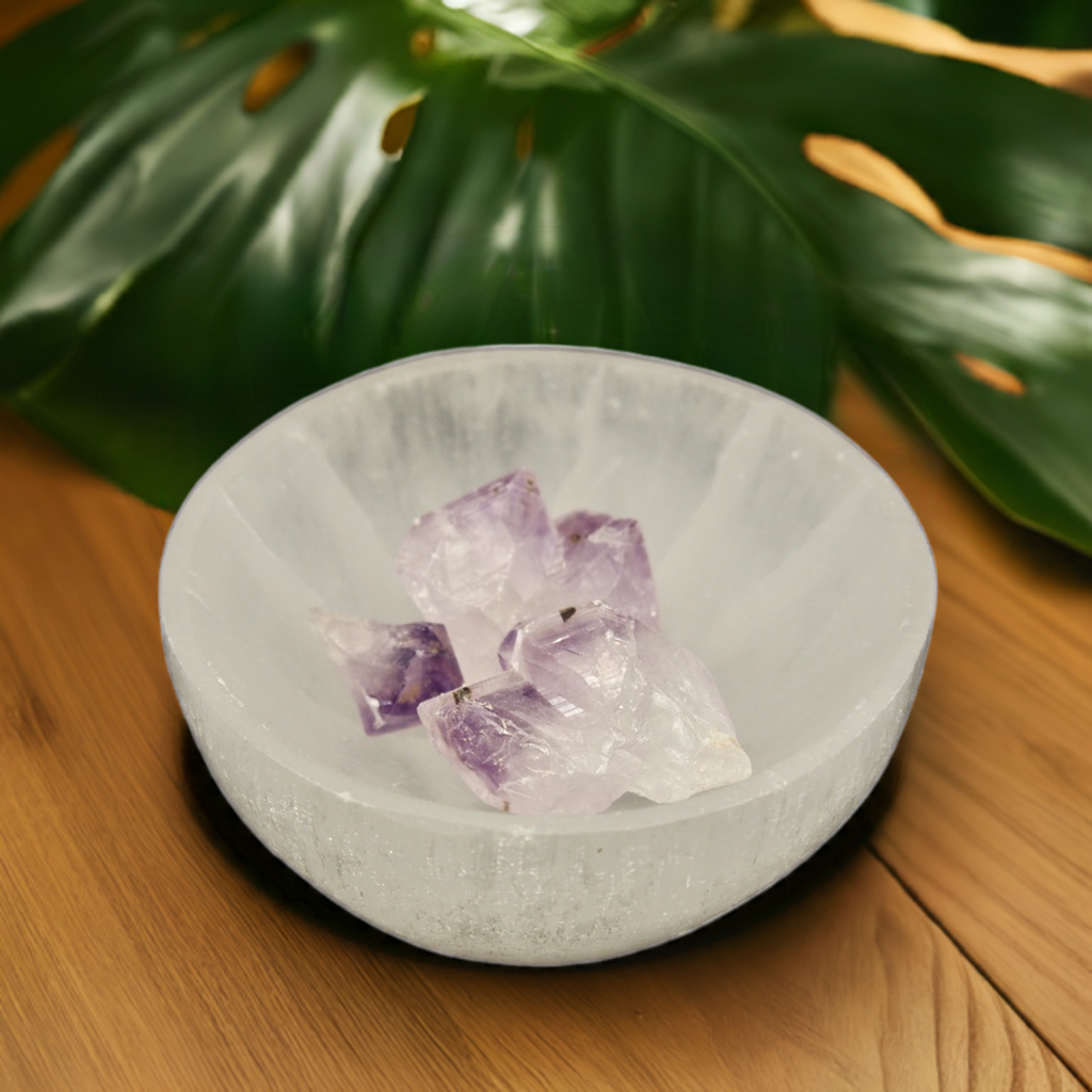 Bol de Sélénite (pierre) - Environ 6 cm | Creationsjeanne | $28.99