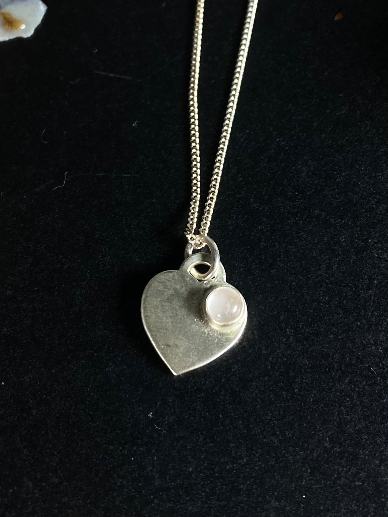 Colliers pendentif coeurs de 12 x 14 mm avec pierre en argent sterling | Creationsjeanne