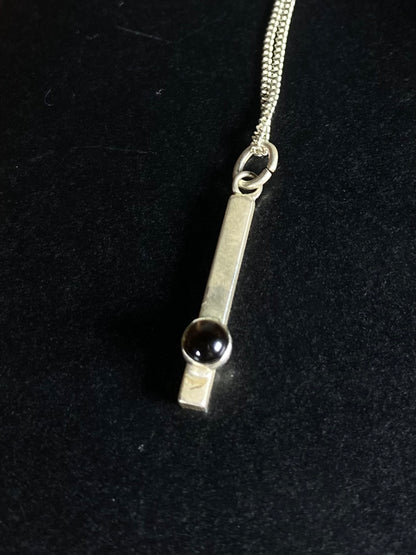 Colliers pendentif rectangulaire de 2,4 x 20 mm en argent sterling | Creationsjeanne